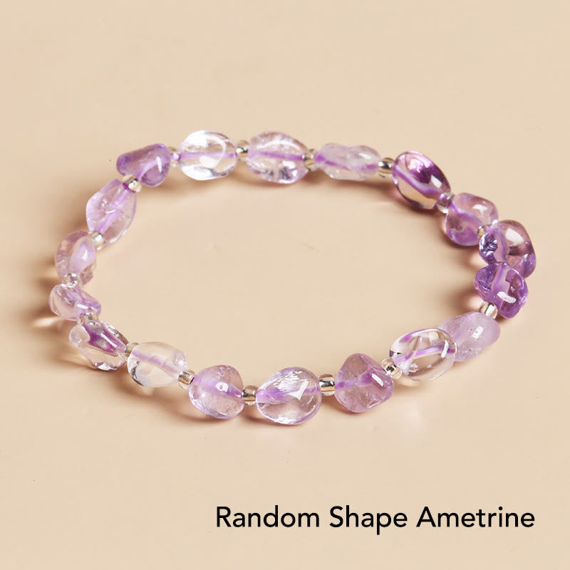 EverestArtstudios Natural Irregular Shape Stone Crystal Meditation Balance Bracelet