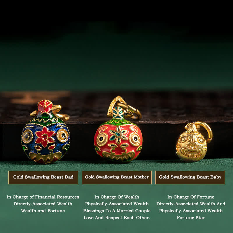 Buddha Stones Tibetan Gold Swallowing Beast Family Five God Of Wealth Thangka Fortune Bead Bracelet
