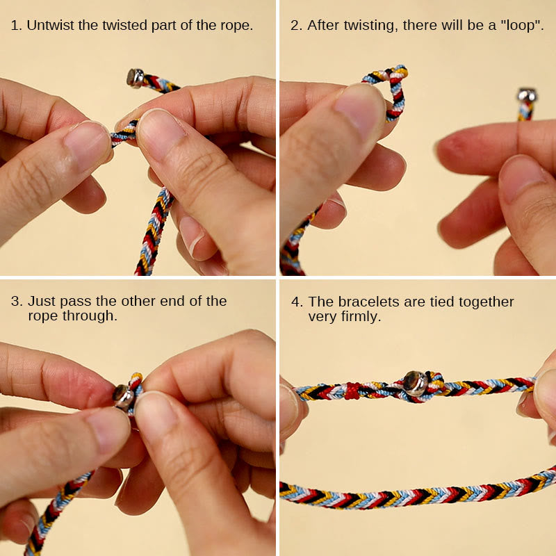 EverestArtStudios Tibet Handmade Five Color Thread Protection Braid String Bracelet