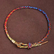 Buddha Stones Handcrafted Luck Colorful Rope Child Adult Bracelet