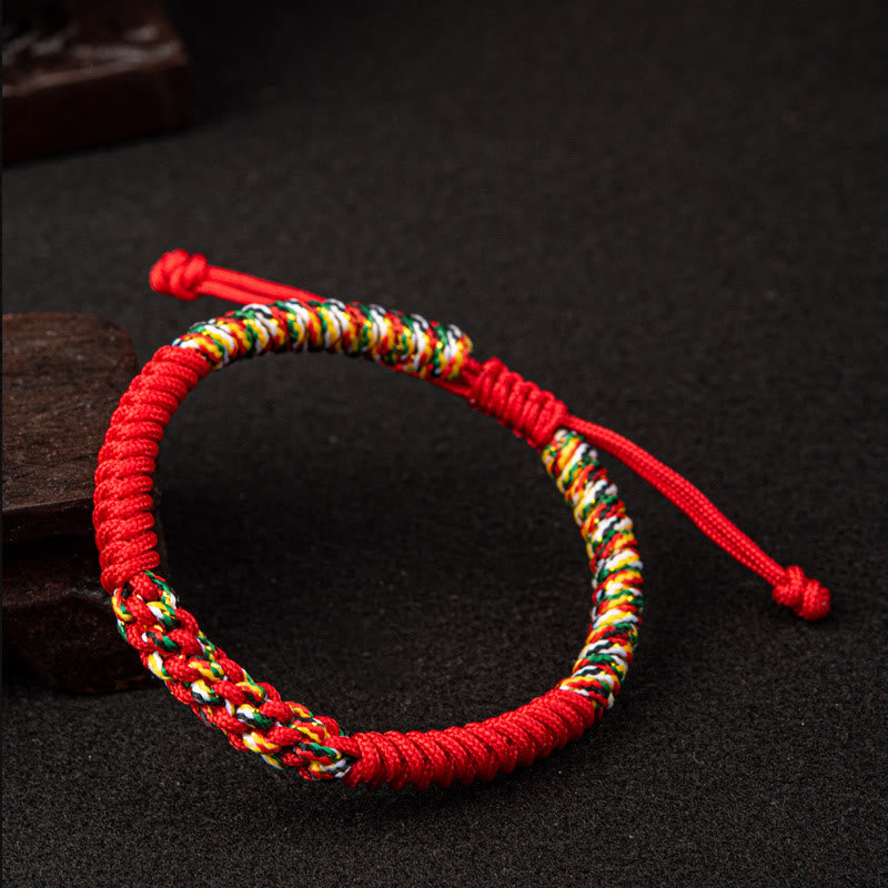 EverestArtstudios Tibetan Handmade Colorful King Kong Knot Luck Braid String Bracelet