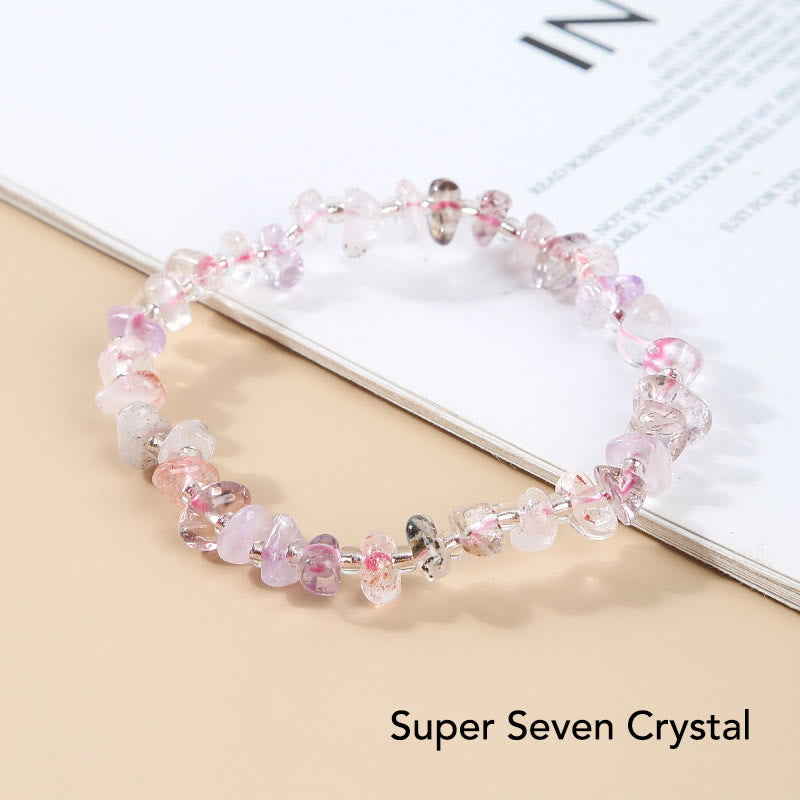EverestArtstudios Natural Irregular Shape Stone Crystal Meditation Balance Bracelet
