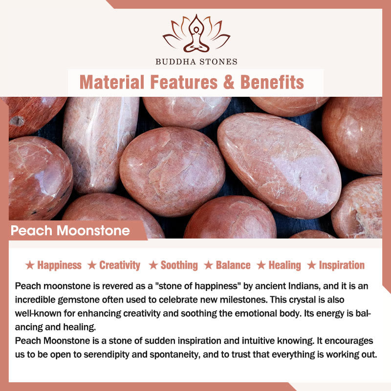 Buddha Stones Sun Stone Peach Moonstone Red Agate Crystal Star Wealth Bracelet