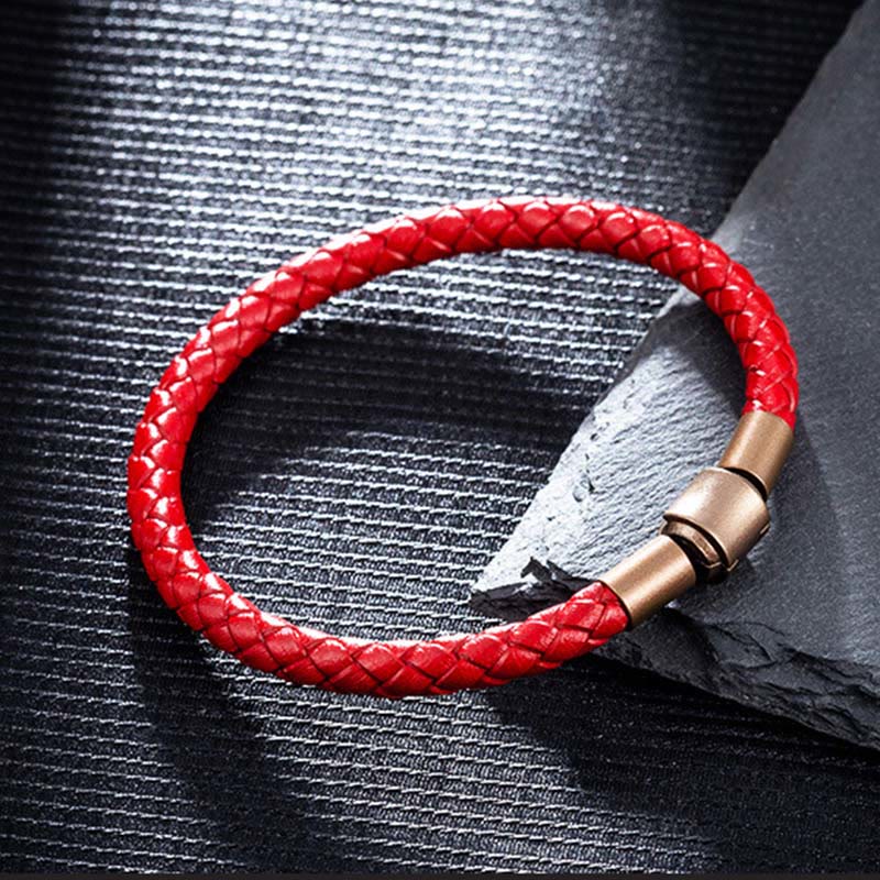 EverestArtstudios Vintage Leather Rope Luck Braid String Bracelet