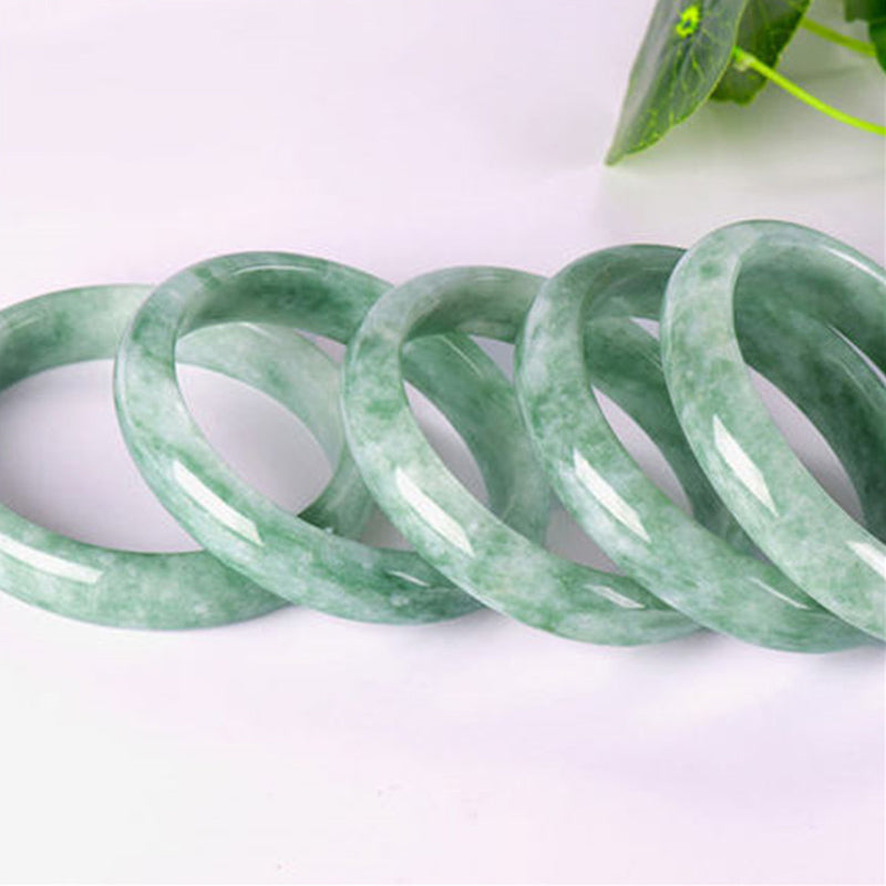 EverestArtStudios Natural Jade Prosperity Bangle Bracelet