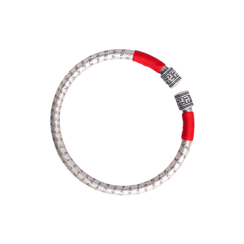 EverestArtstudios Tibet Om Mani Padme Hum Luck Red String Bracelet Bangle