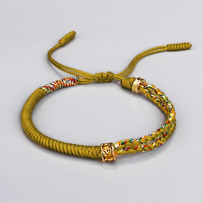 EverestArtStudios Om Mani Padme Hum Protection Luck String Bracelet