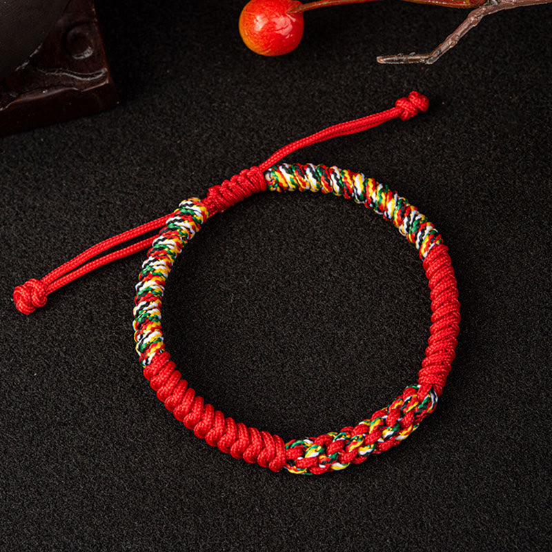 EverestArtstudios Tibetan Handmade Colorful King Kong Knot Luck Braid String Bracelet