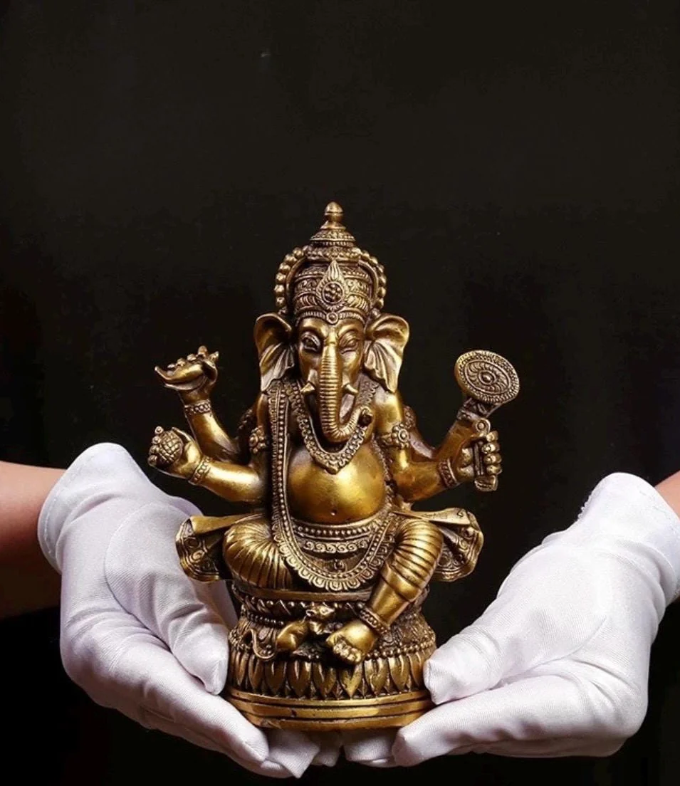 Statue de Ganesha en laiton, 18 cm