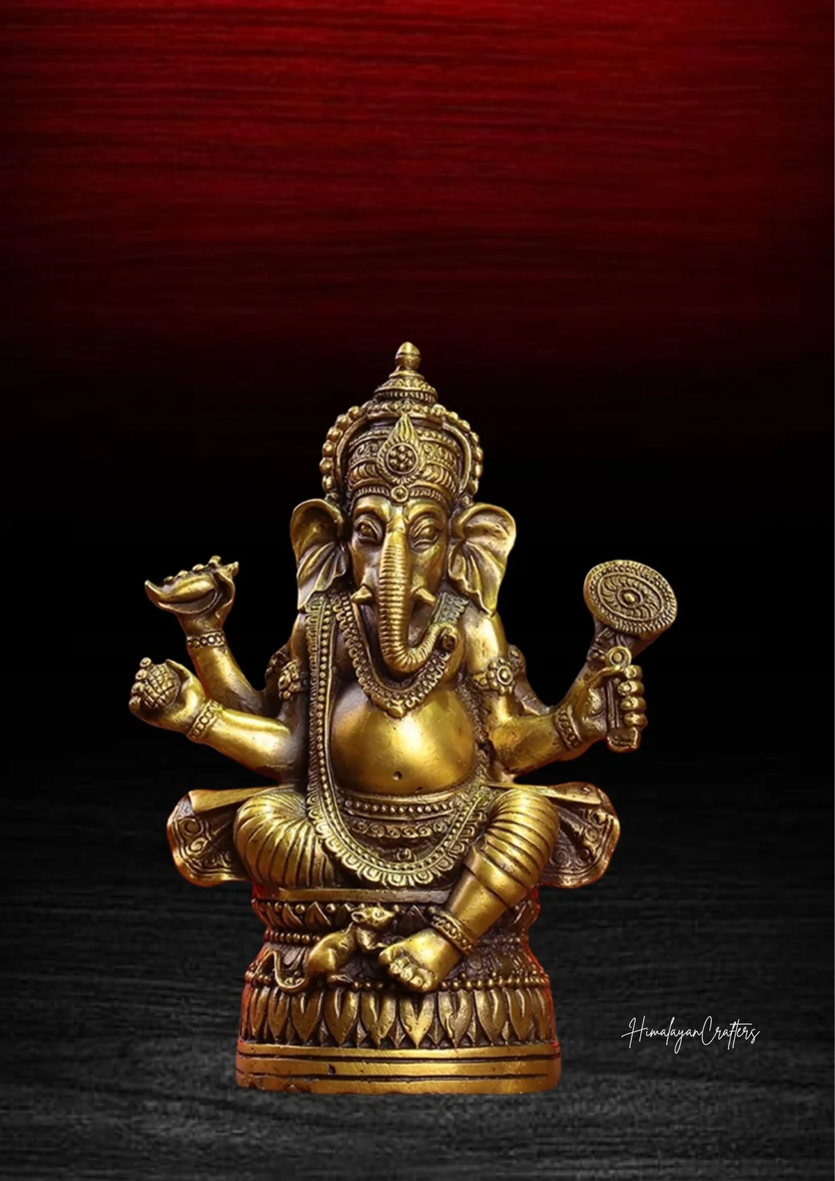 Statue de Ganesha en laiton, 18 cm