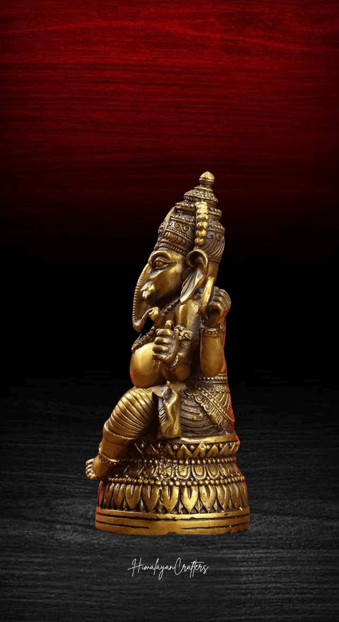 Statue de Ganesha en laiton, 18 cm
