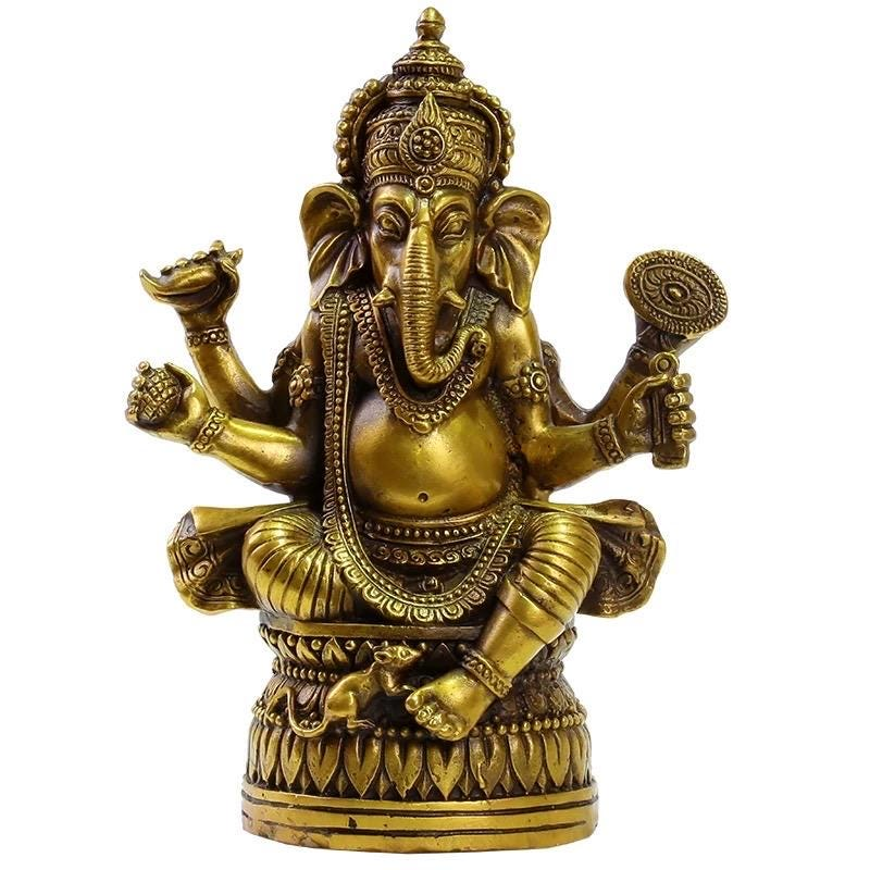 Statue de Ganesha en laiton, 18 cm