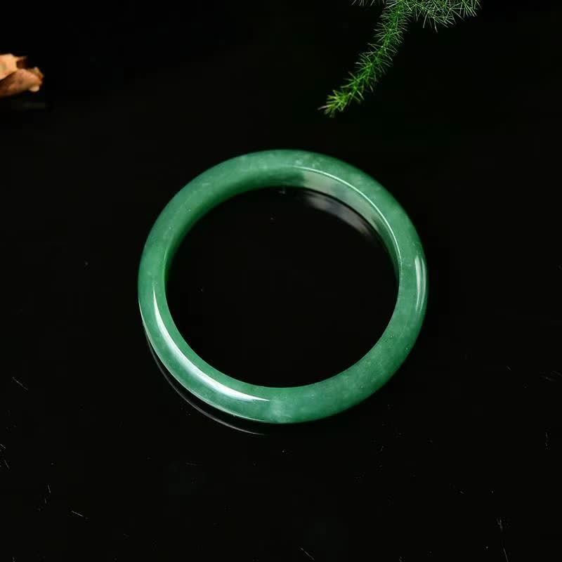 Buddha Stones Quartzite Jade Healing Abundance Protection Bracelet Bangle