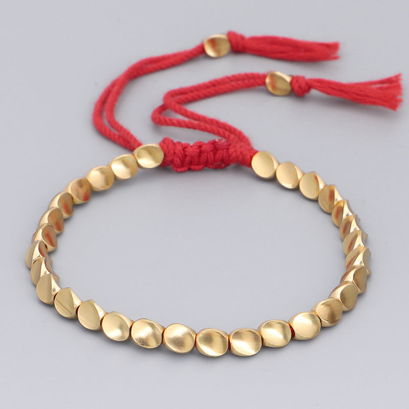 EverestArtStudios Tibetan Copper Beads Healing Luck Bracelet