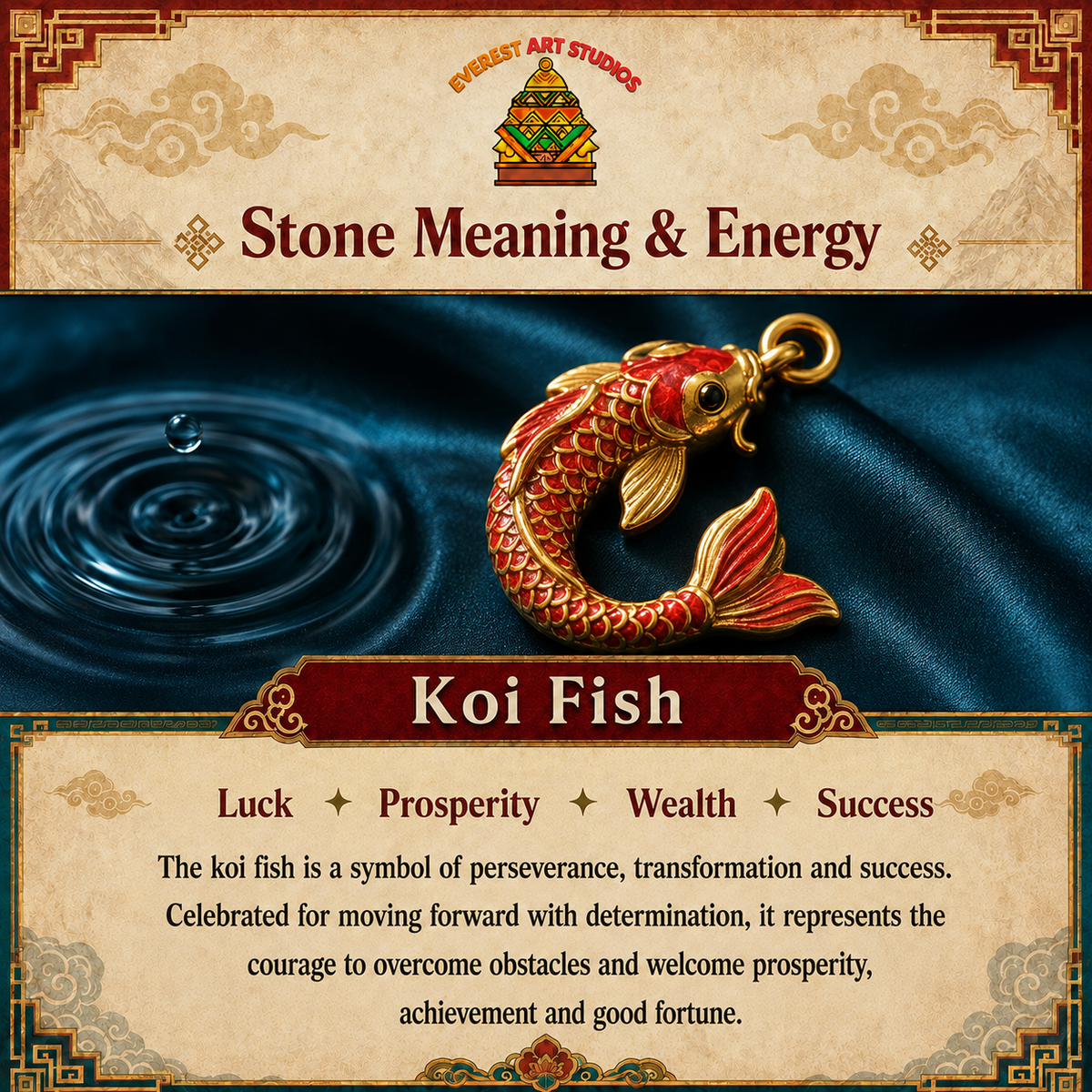 Everest Art Studios koi fish meaning and energy
