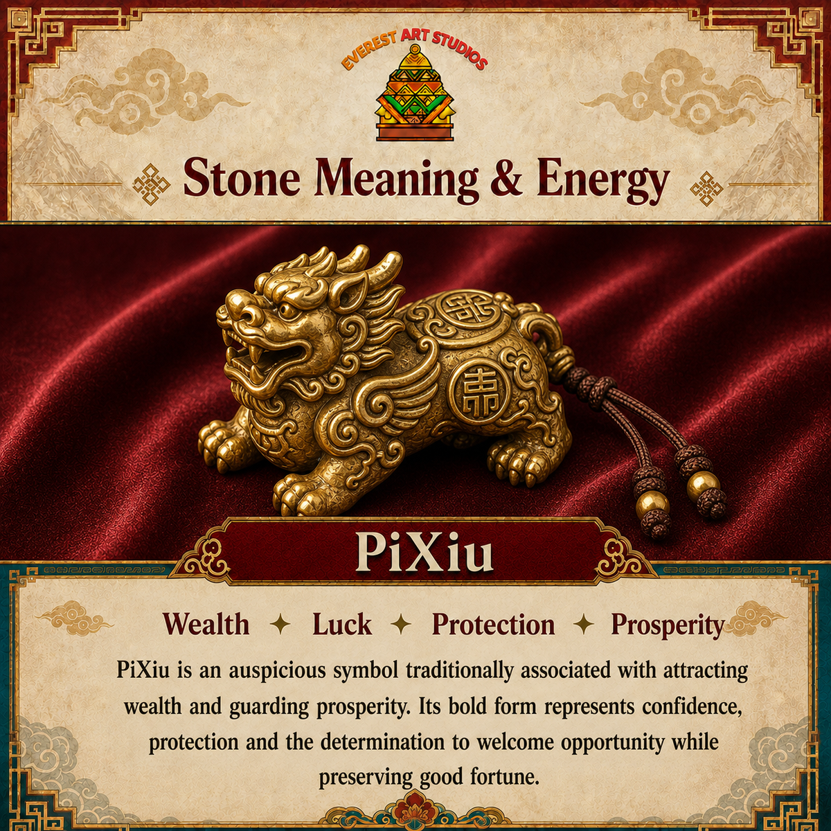 Everest Art Studios pixiu meaning and energy