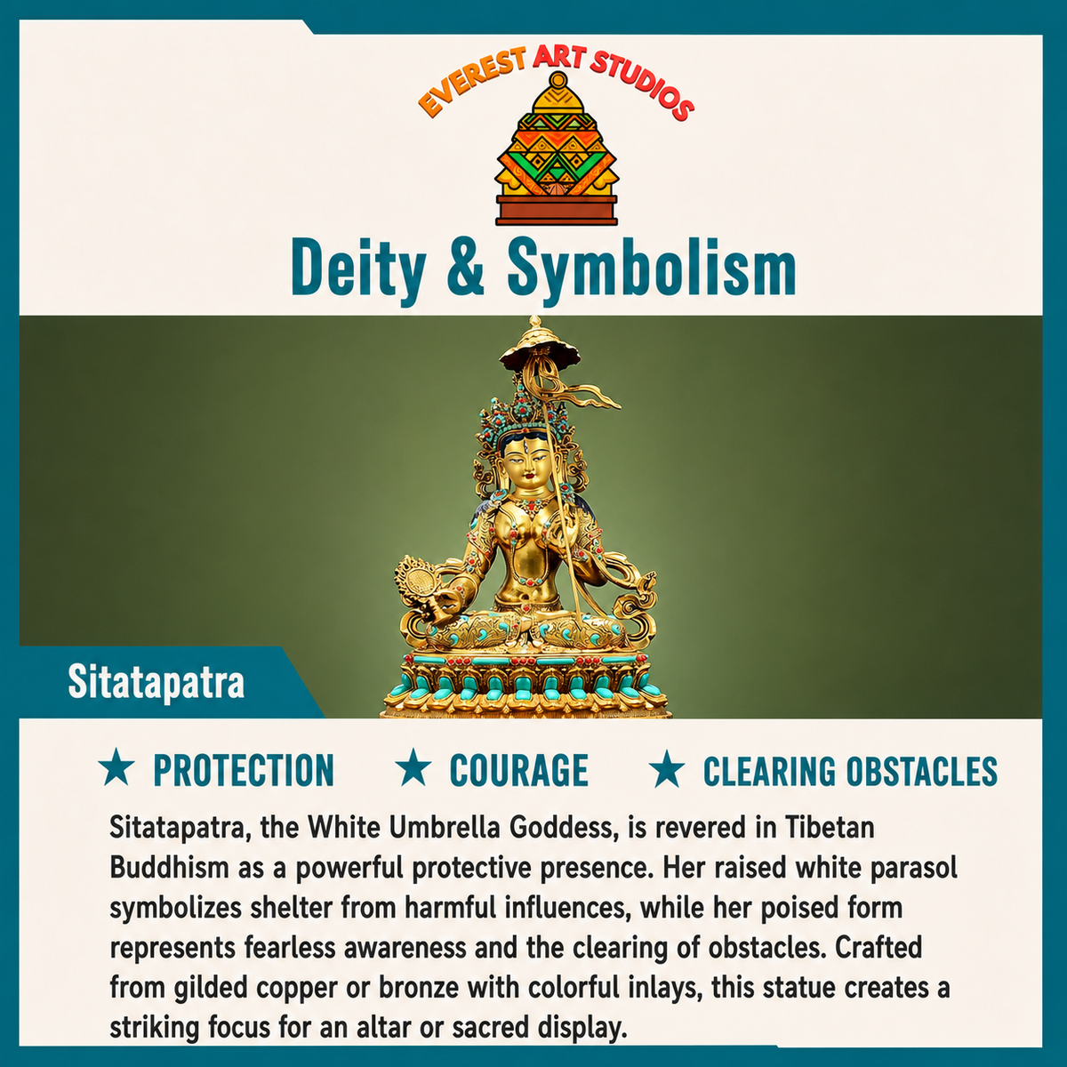Estatua dorada de Sitatapatra