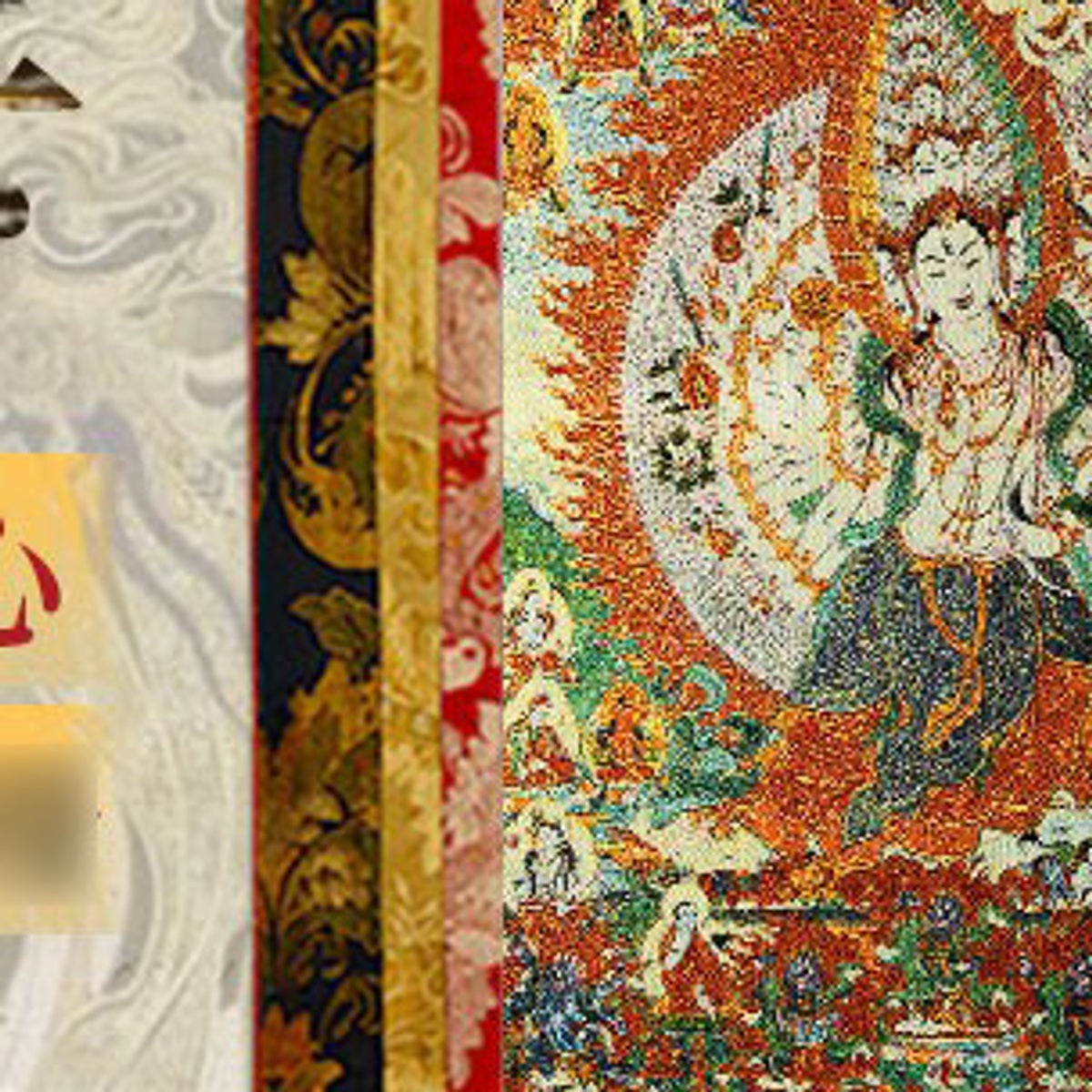 Embroidered Buddhist Deities detail-1