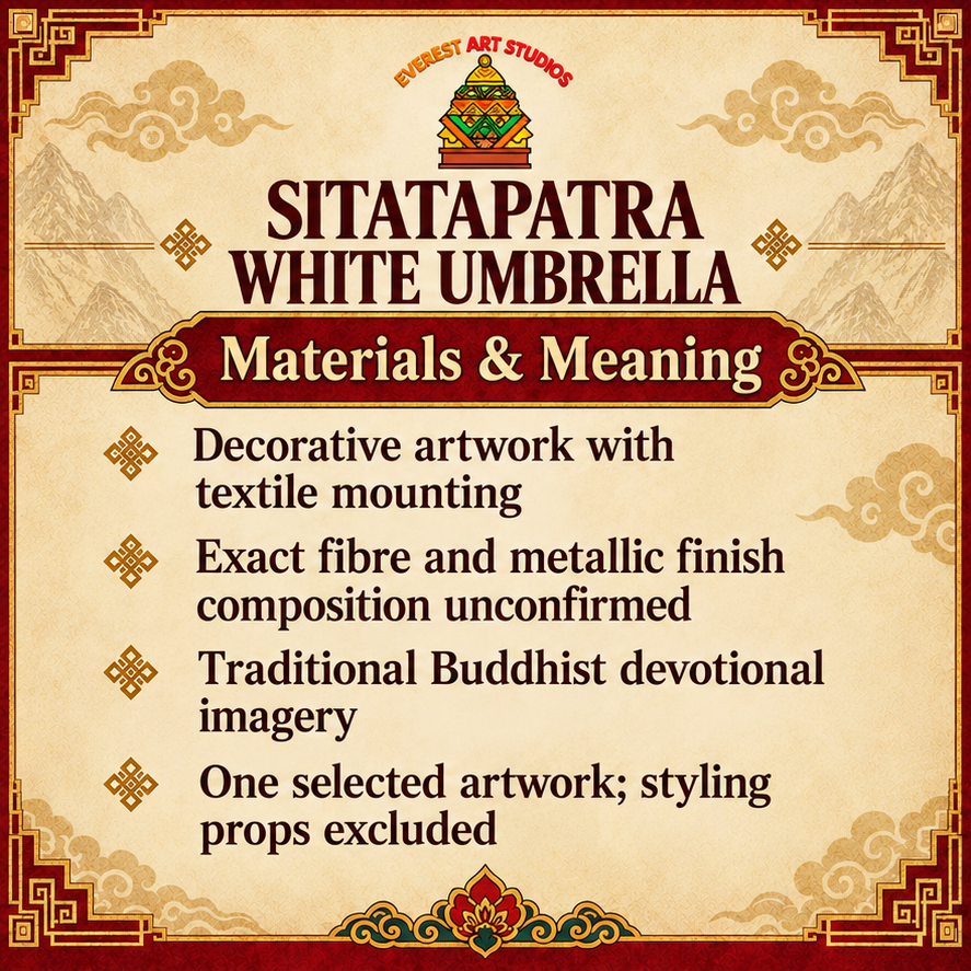Sitatapatra White Umbrella material