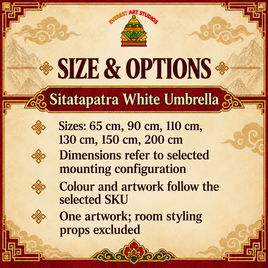Sitatapatra White Umbrella spec
