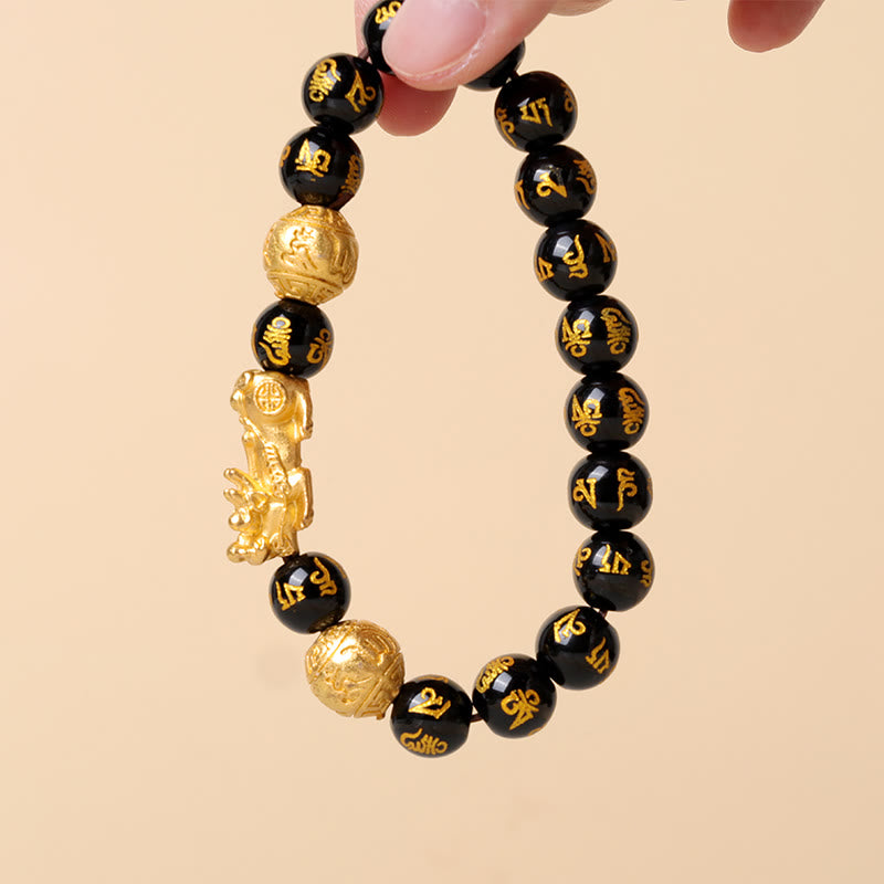 EverestArtStudios FengShui PiXiu Obsidian Wealth Bracelet