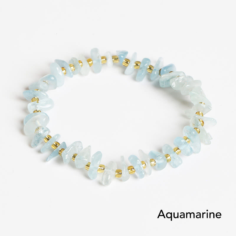 EverestArtstudios Natural Irregular Shape Stone Crystal Meditation Balance Bracelet