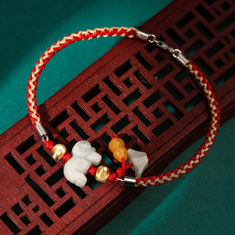 Pulsera tobillera jade zodiaco chino