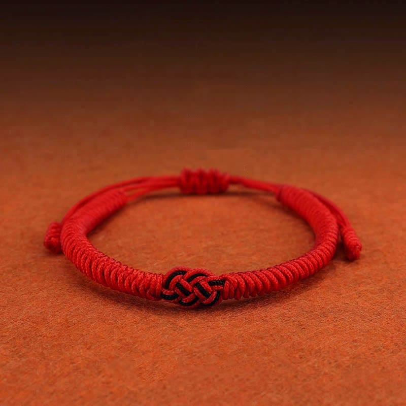 EverestArtstudios 2Pcs Tibetan Luck Chinese Knot Protection String Bracelet