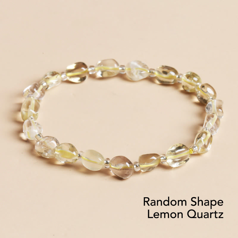 EverestArtstudios Natural Irregular Shape Stone Crystal Meditation Balance Bracelet
