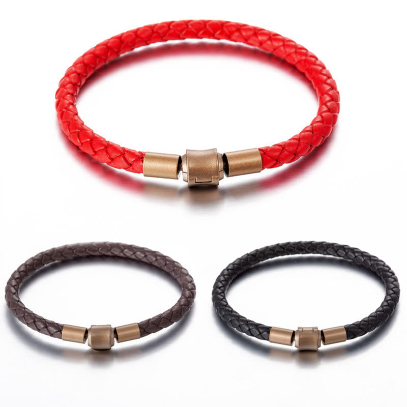 EverestArtstudios Vintage Leather Rope Luck Braid String Bracelet