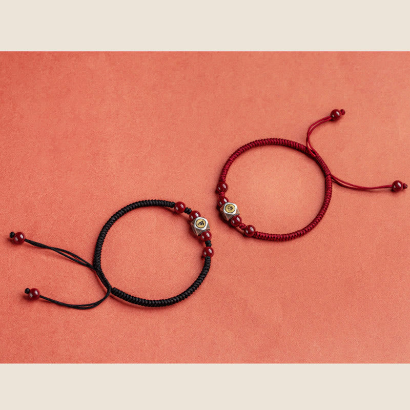 Buddha Stones 925 Sterling Silver Chinese Zodiac Cinnabar Calm Bracelet