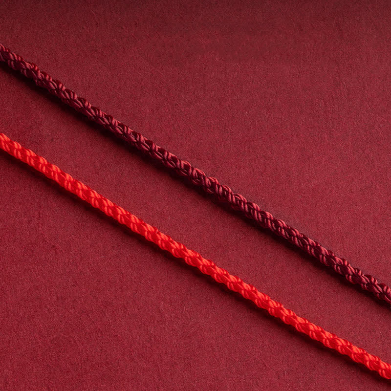 EverestArtStudios Cinnabar Blessing Red String Golden Infinity Symbol Bracelet Anklet