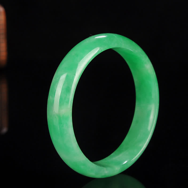 Buddha Stones Quartzite Jade Healing Abundance Protection Bracelet Bangle