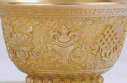 Handcrafted Copper Brass Offering Bowl Tibetan Buddhist Altar Cup for Rituals Meditation Incense Offerings