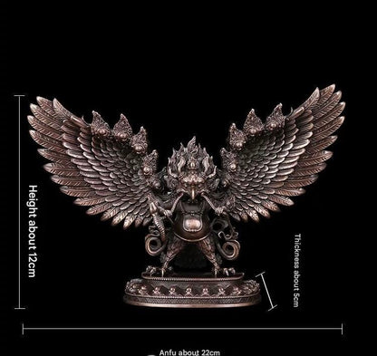 Handcrafted Tibetan Garuda statue made copper handmade protection wisdom and strength ideal gifts for home decor and spiritual spaces