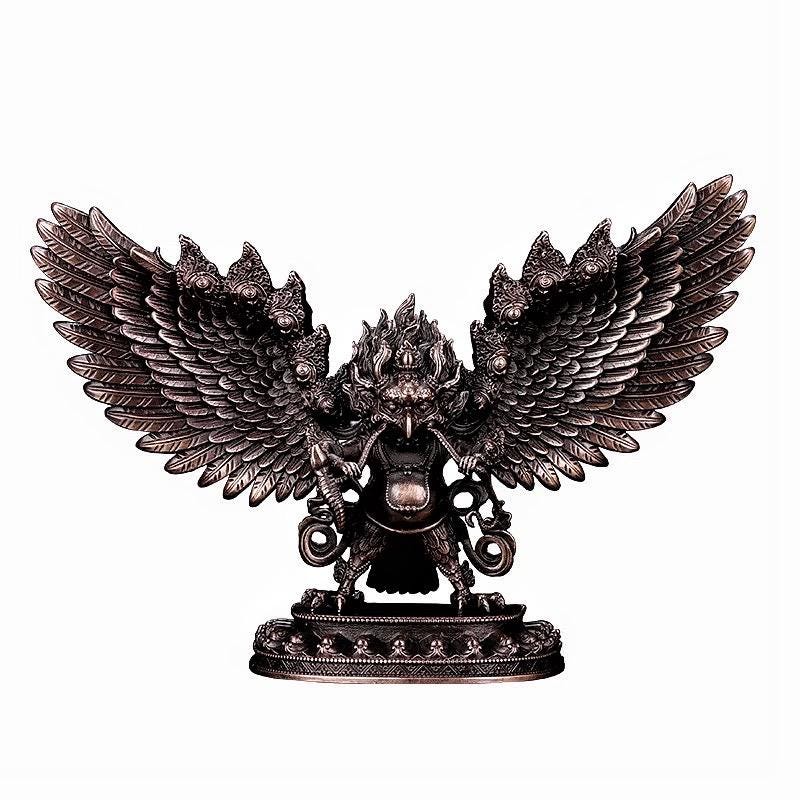 Handcrafted Tibetan Garuda statue made copper handmade protection wisdom and strength ideal gifts for home decor and spiritual spaces