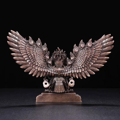 Handcrafted Tibetan Garuda statue made copper handmade protection wisdom and strength ideal gifts for home decor and spiritual spaces
