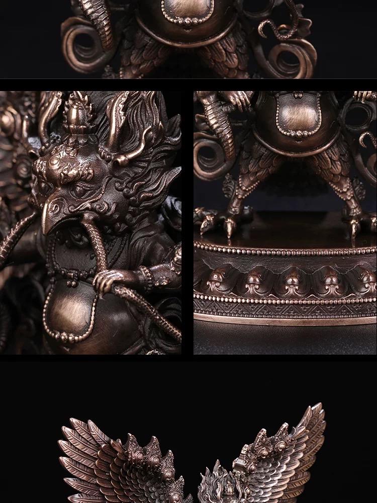 Handcrafted Tibetan Garuda statue made copper handmade protection wisdom and strength ideal gifts for home decor and spiritual spaces