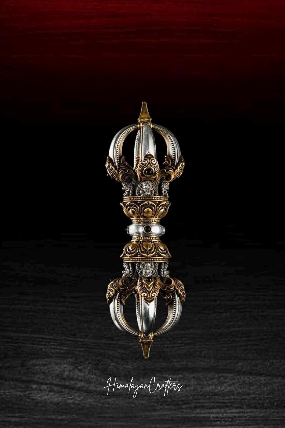 Handcrafted Vajra Nepalese Dorje Brass Handmade Tibetan Style gift Tibetan Sacred Buddhist Ritual
