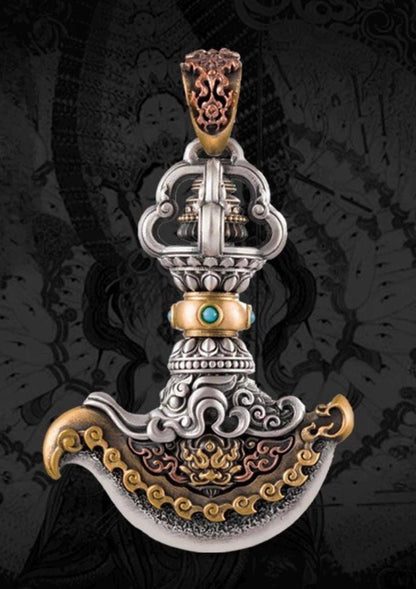 Handcrafted Nepalese Brass Handmade Tibetan Style gift Tibetan Vajra Dorje Sacred Buddhist Ritual