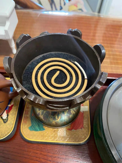 Creative Boshan Incense Burner Large Home - Use Censer for Sandalwood & Agarwood, Bronze Tea Ceremony Meditation Decor