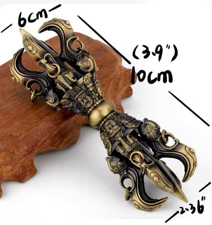 Handcrafted Vajra Dorjee Nepalese Brass Handmade Tibetan Style gift Tibetan Vajra Dorje Sacred Buddhist Ritual