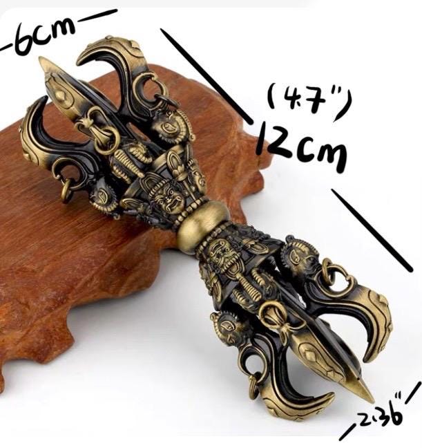 Handcrafted Vajra Dorjee Nepalese Brass Handmade Tibetan Style gift Tibetan Vajra Dorje Sacred Buddhist Ritual