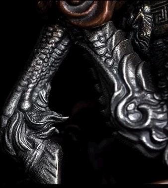Kirin Brass Silver Statue, Tibetan Handcrafted Copper Good Fortune Protection Figurine, Office Home Decor, Unique Gift Desk Decor