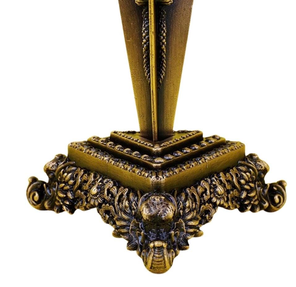 Handcrafted 8.5” Phurba Vajra Dagger Vintage Handmade Nepal Tibetan Pure Brass Amulet