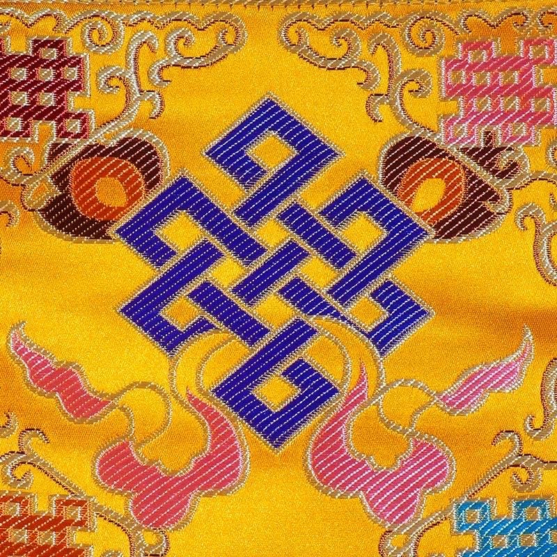 Handcrafted Cushion Tibetan Ritual Altar Mat Eight Auspicious Symbols Fabric Gift