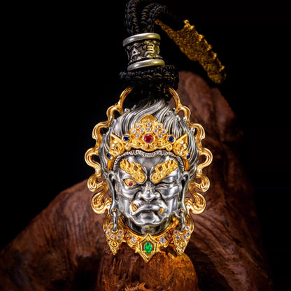 Handcrafted Silver Acala Pendant ������������������ Tibetan Guardian Amulet ���������