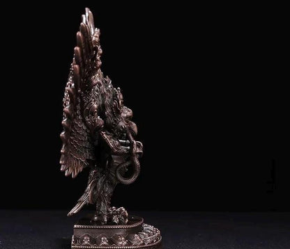 Handcrafted Tibetan Garuda statue made copper handmade protection wisdom and strength ideal gifts for home decor and spiritual spaces