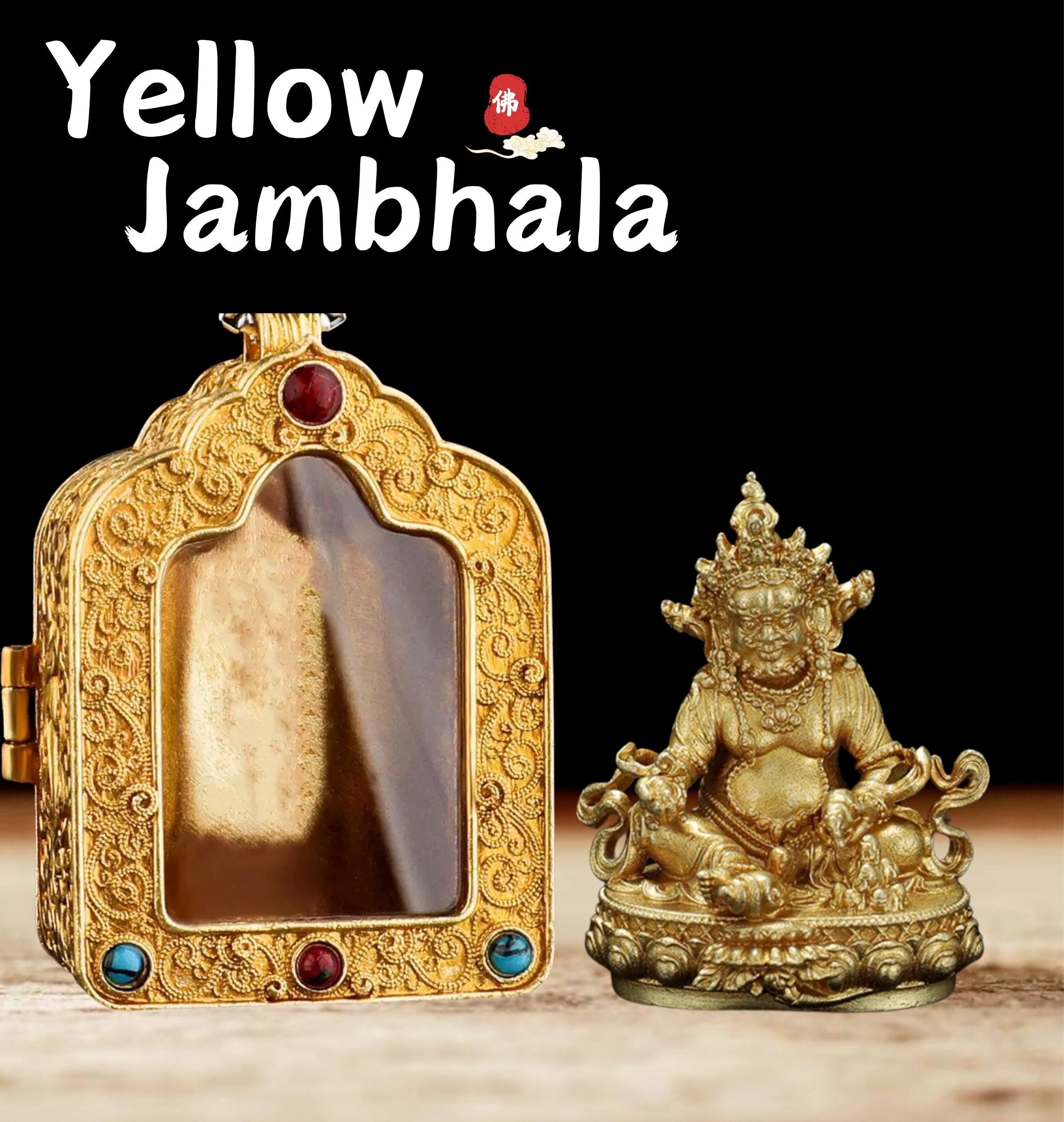 Tibetan Ghau Box Pendant w/Buddha Protector Statue Buddha Gau Solid Brass Amulet Silver Meditation Gift Buddism Practice Spiritual Necklace