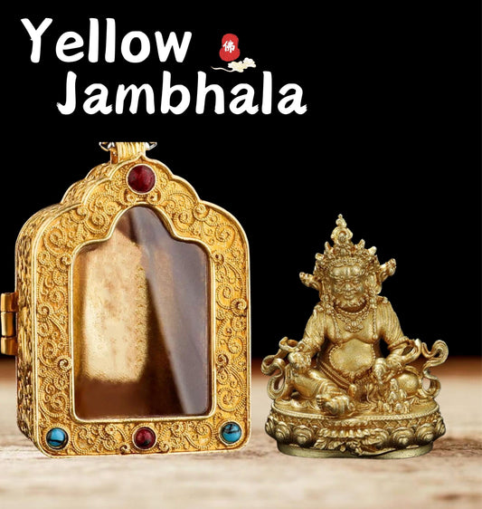 Tibetan Ghau Box Pendant w/Buddha Protector Statue Buddha Gau Solid Brass Amulet Silver Meditation Gift Buddism Practice Spiritual Necklace